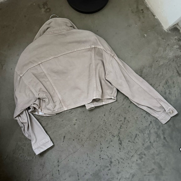 Topshop / crop denim jacket / sand - Picture 10 of 11